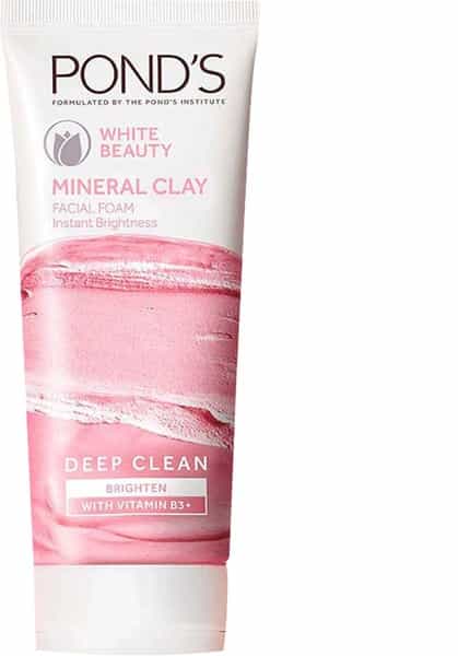 Pond's White Beauty Mineral Clay Instant Brightness Face Wash Foam- 90 G