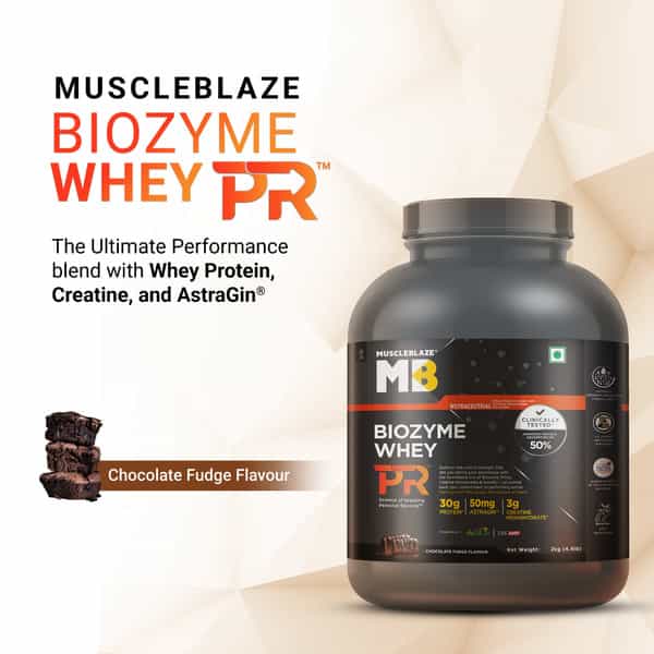 Muscleblaze Biozyme Whey Protein Pr | 30G Protein | Chocolate Fudge | 2Kg Trustified Gold Certified