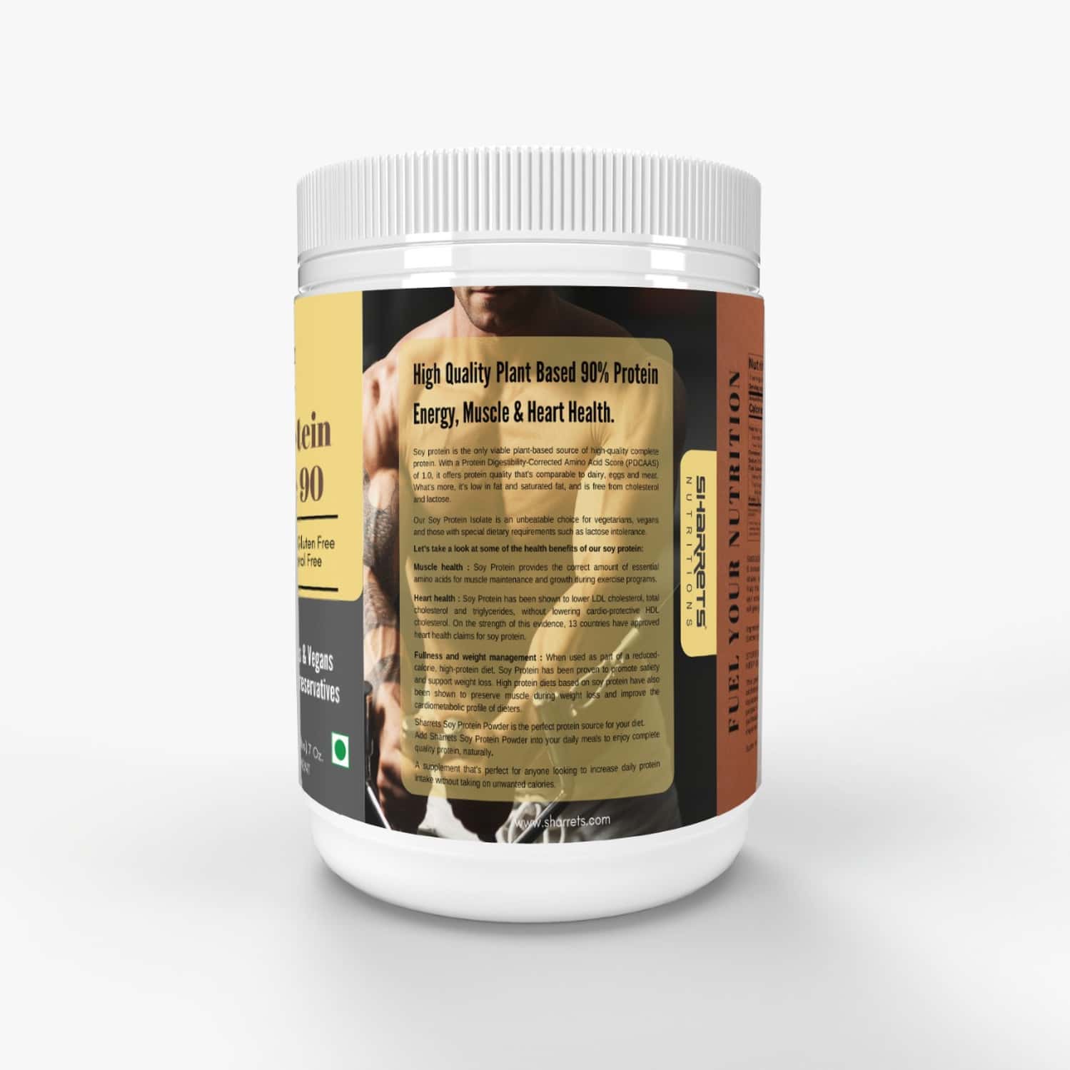 Buy SHARRETS SOY PROTEIN ISOLATE 90, CHOCOLATEVEGAN PROTEIN POWDER