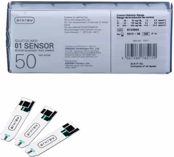 Arkray Glucocard 01 Mini Blood Glucose Monitor 50 Test Strips With 50 Blood Lancets