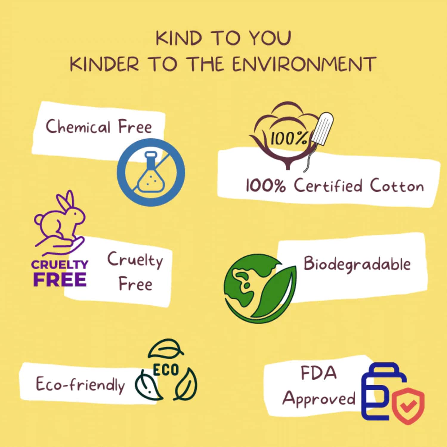 Buy LEMME BE HEAVY FLOW TAMPONS100 COTTON CERTIFIED BIODEGRADABLEDYE