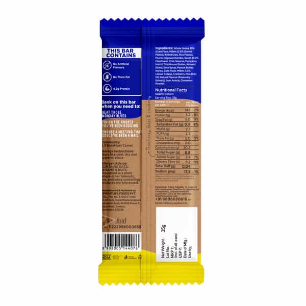 Yoga Bar Nuts & Seeds Breakfast Protein Bar 10G Protein