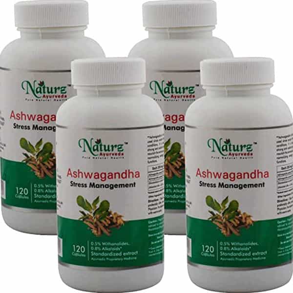 Naturz Ayurveda Ashwagandha 350Mg 120 Capsules Pack Of 4
