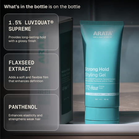 Arata Hair Styling Gel With Niacinamide For Strong Hold 50 Ml