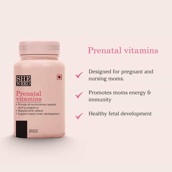 Sheneed Prenatal Vitamins Supplements - 60 Tablets