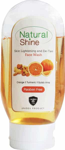 Natural Shine- Skin Lightening & De Tan Facewash - 100Ml