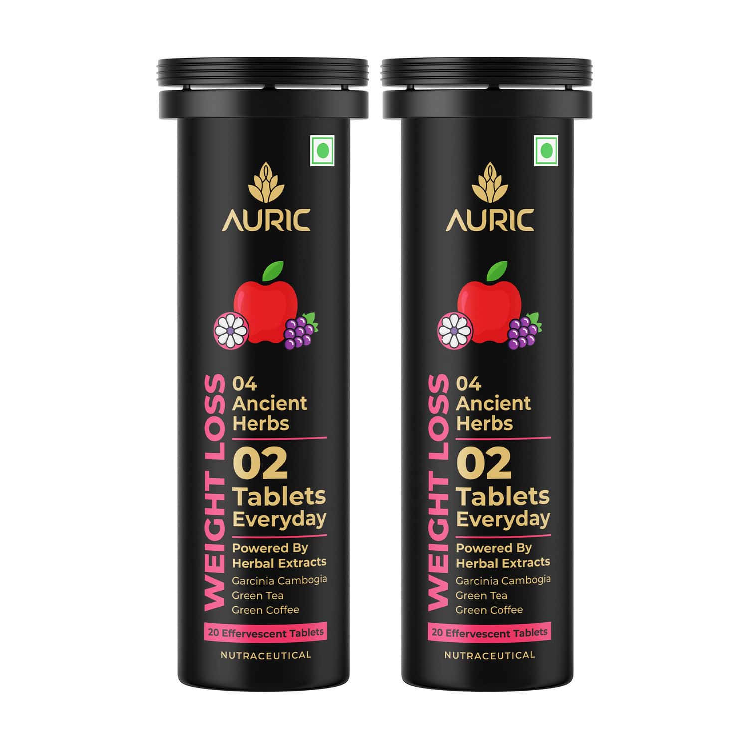 Auric Get Slim Effervescent | Weight Management | Fat Burner | 40 Tablets