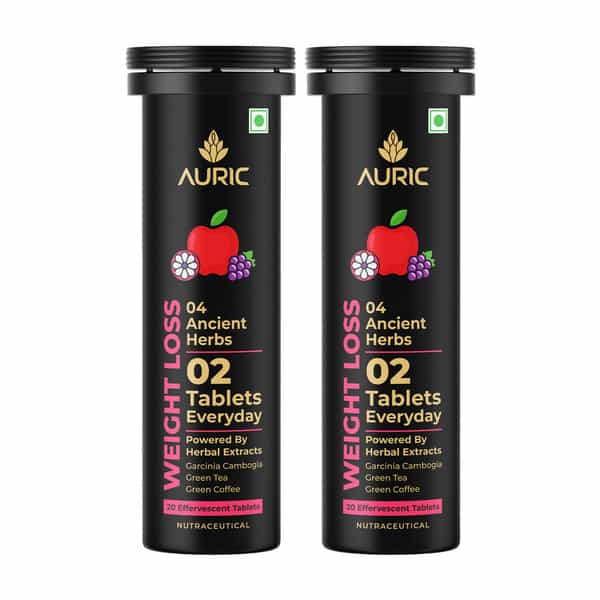 Auric Get Slim Effervescent | Weight Management | Fat Burner | 40 Tablets