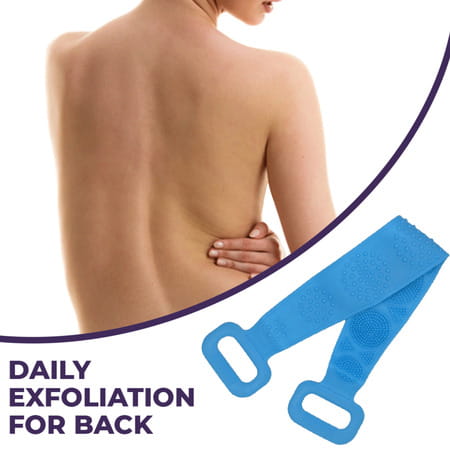 Sanfe Selfly Back Scrubber - Single | Body Bath Scrubber |Double Side Bathing Brush For Skin