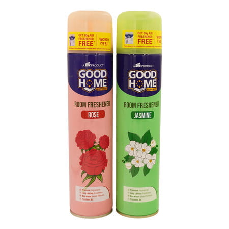 Good Home Jasmine And Rose Spray - Room & Air Freshner (2 X 130 Ml)