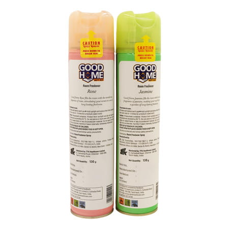 Good Home Jasmine And Rose Spray - Room & Air Freshner (2 X 130 Ml)