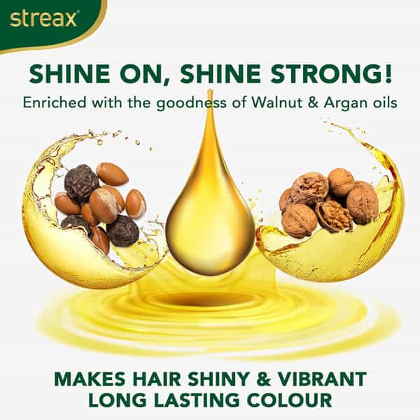 Streax Permanent Hair Colour | 100 % Grey Coverage | 7.3 Golden Blonde | 120 Ml | Pack Of 2