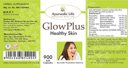 Al-Ayurvedic Life Glow Plus - 900 Capsules Pack Of 5