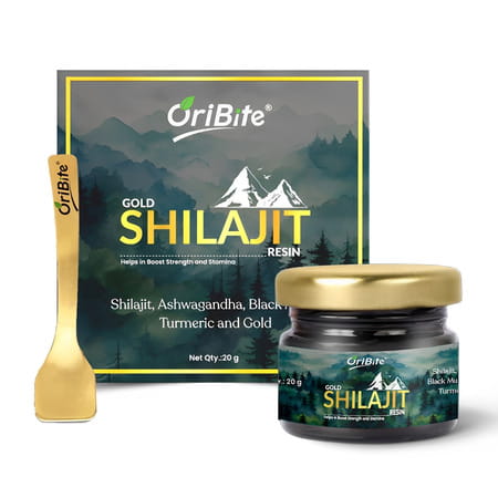 Oribite Gold Shilajit Resin With 24k Gold For Vitality 20g