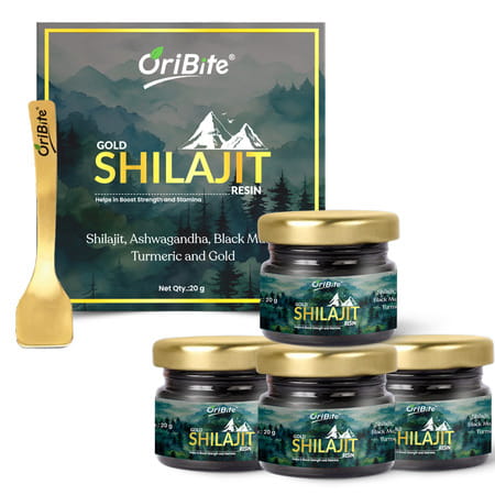 Oribite Gold Shilajit Resin With 24k Gold For Vitality 20g