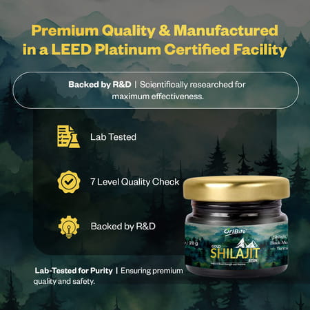 Oribite Gold Shilajit Resin With 24k Gold For Vitality 20g