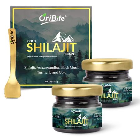Oribite Gold Shilajit Resin With 24k Gold For Vitality 20g