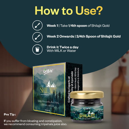 Oribite Gold Shilajit Resin With 24k Gold For Vitality 20g