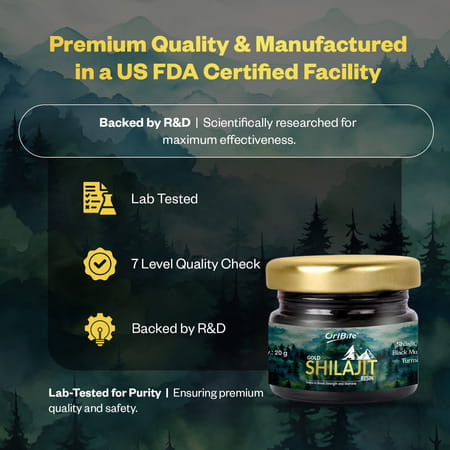 Oribite Gold Shilajit Resin With 24k Gold For Vitality 20g