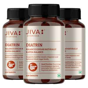 Jiva Diatrin Tablets 500mg| Controls Blood Sugar | Diabeties Care Tablet - 120 Tablets (pack Of 3)