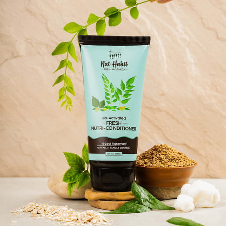 Nat Habit Trileaf Rosemary Conditioner For Hair Fall Control | For Dry & Damaged Hair - 150ml