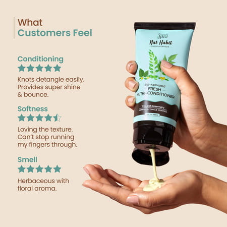 Nat Habit Trileaf Rosemary Conditioner For Hair Fall Control | For Dry & Damaged Hair - 150ml