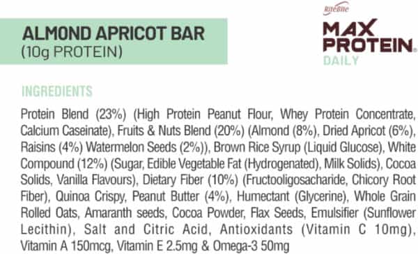 Ritebite Max Protein Daily - Almond Apricot 50G Bar - Pack Of 1