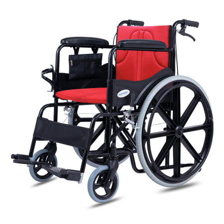 Everactiv Everyday Premium Foldable Wheelchair Red Color