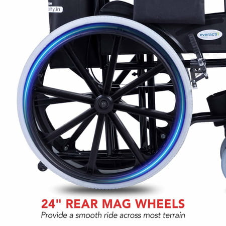 Everactiv Everyday Premium Foldable Wheelchair Red Color