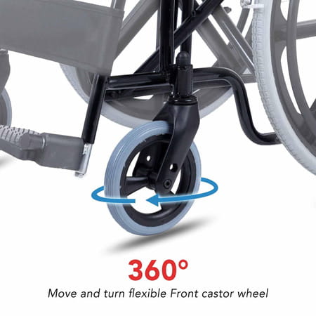 Everactiv Everyday Premium Foldable Wheelchair Red Color
