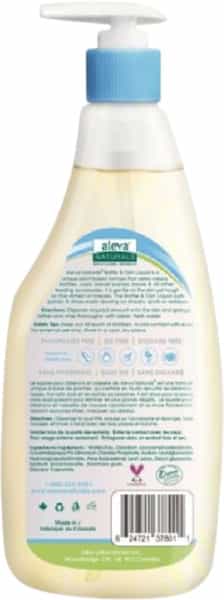 Aleva Naturals Bottle & Dish Liquid Fragrance Free 500 Ml