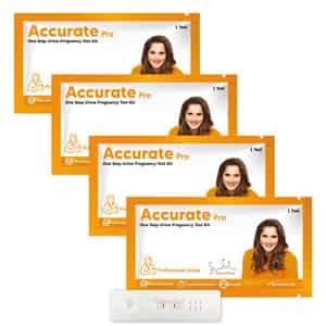 Accurate Pro One Step Urine Hcg Pregnancy Test Kit (pack Of 4 Strips)