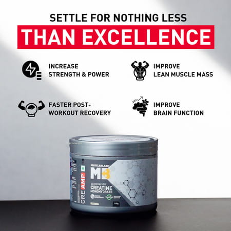 Muscleblaze Creatine Monohydrate Creamp | Trustified Certified Creatine (Unflavoured | 100 G)
