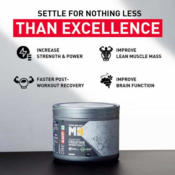 Muscleblaze Creatine Monohydrate Creamp | Trustified Certified Creatine (Unflavoured | 100 G)