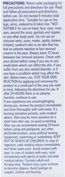 Veet Pure Hair Removal Cream Normal Skin Cucumber & Sage Extracts 100 Gm