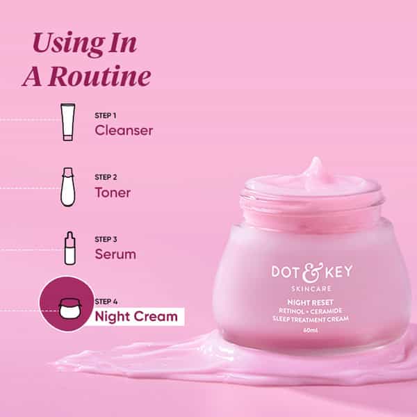 Dot & Key Night Reset Retinol + Ceramide Sleep Treatment Cream 60Ml
