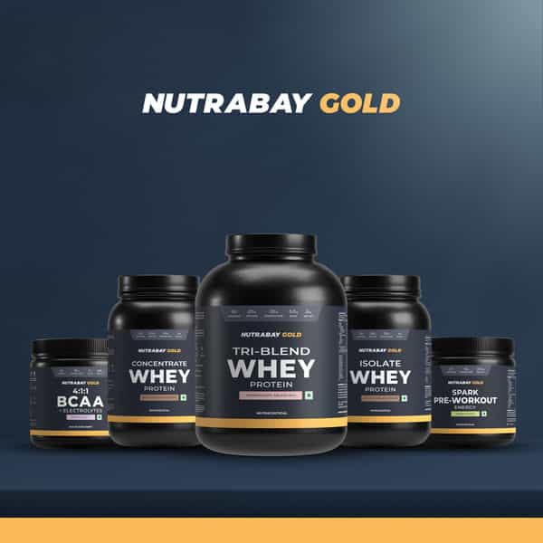 Nutrabay Gold Tri-Blend Whey Protein Strawberry Milkshake - 2Kg