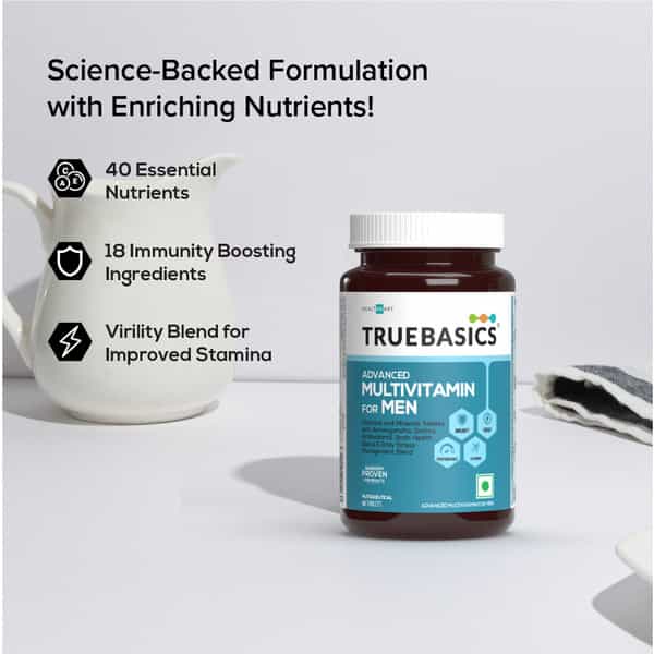 Truebasics Multivit Men | Multivitamin For Men | 30 Multivitamin Tablets