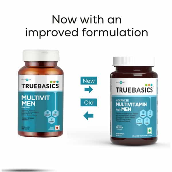 Truebasics Multivit Men | Multivitamin For Men | 30 Multivitamin Tablets