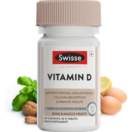 Swisse Ultiboost Vitamin D3 Supplement For Immunity | Bones&muscle Health (90 Tablets)