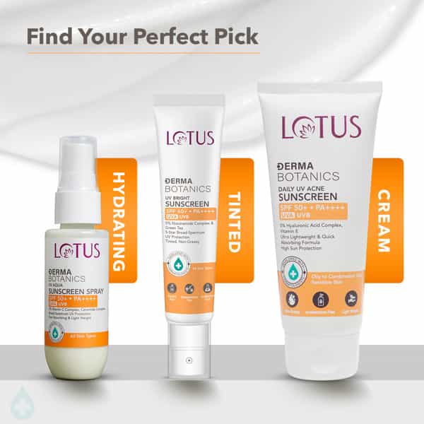 Lotus Dermabotanics Daily Uv Acne 5% Hyaluronic Complex + Vitmain E Sunscreen Spf 50 & Pa ++++ (50G)