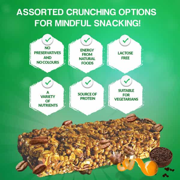 Nourishvitals Granola Snack Bar (Chia Flax Fruit Mix 250G) - 5 Bars