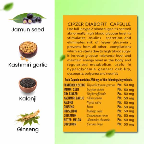 Cipzer Diabo Fit 30 Capsules | Supports Blood Sugar Balance & Metabolic Wellness