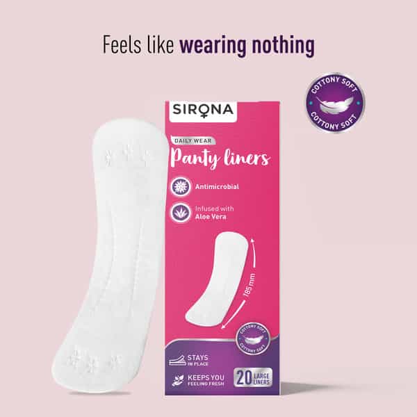 Sirona Dry Comfort Daily Use Panty Liners For Women (20 Liners)