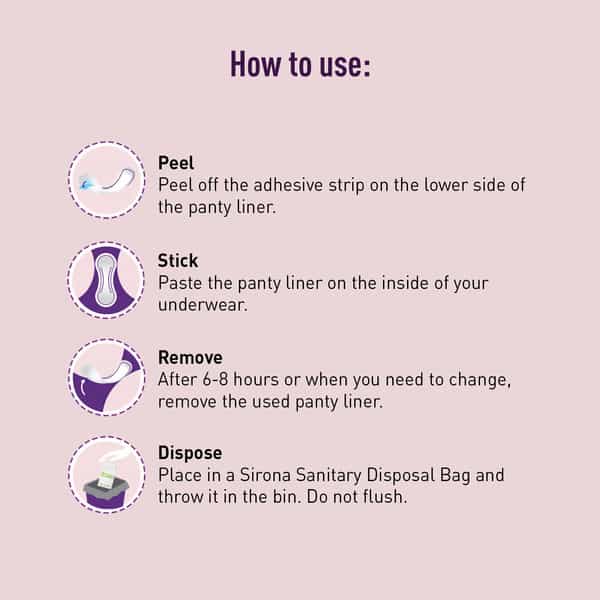 Sirona Dry Comfort Daily Use Panty Liners For Women (20 Liners)