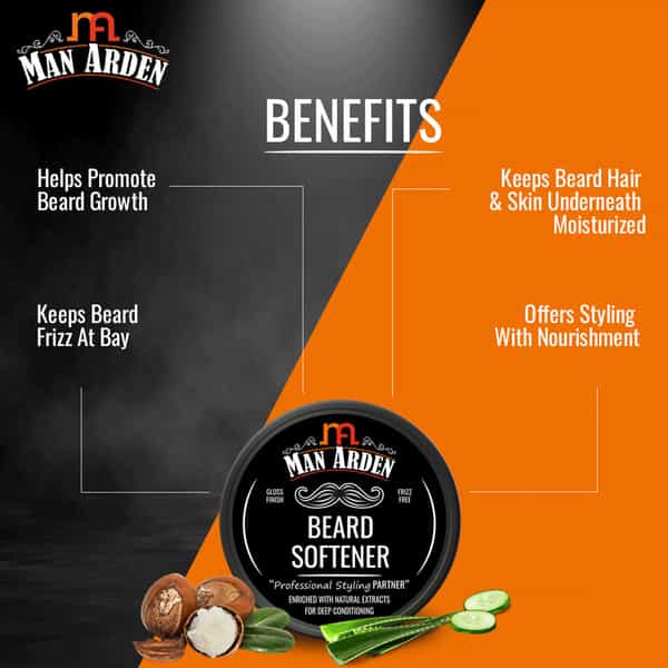 Man Arden Beard Softener Professional Styling For Gloss Finish Healthy Beard Growth 50Gm