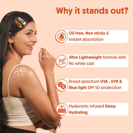 Aravi Organic Sunscreen Body Lotion With Spf 50 Pa++++ - Protects | Hydrates & Brightens Skin 200ml