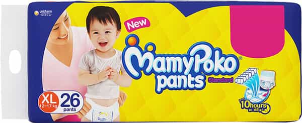 Mamy Poko Baby Pants Standard Pant Style Extra Large Diapers - 26 Count