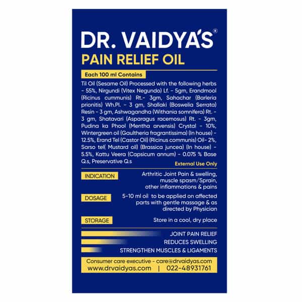 Dr. Vaidya's Pain Relief Oil -100 Ml