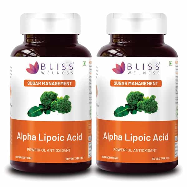 Bliss Welness Alpha Lipoic Acid Supplement (Ala) | For Sugar Management | 60 Tablets (Pack Of 2)
